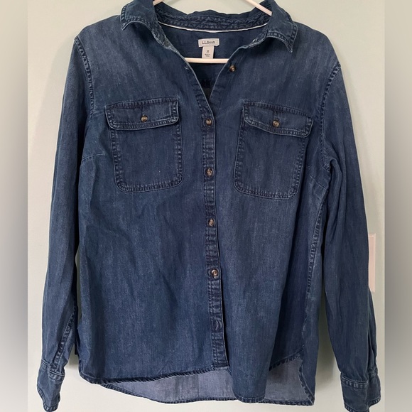 LL Bean Denim Button-Up - Picture 1 of 7